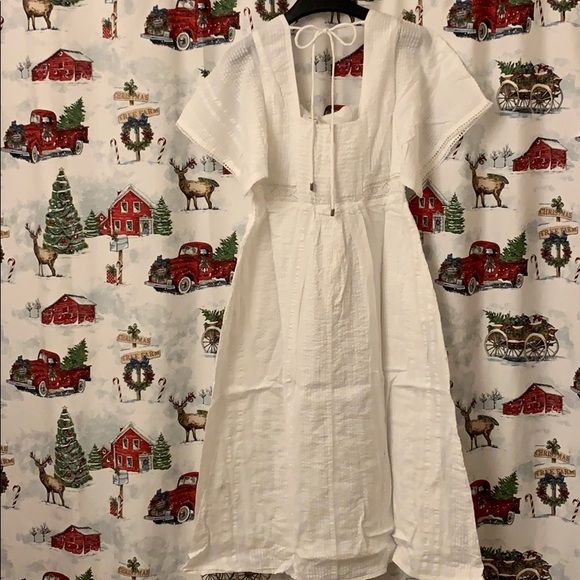 Anthropologie Alene Embroidered lace midi dress 2 - Picture 5 of 11